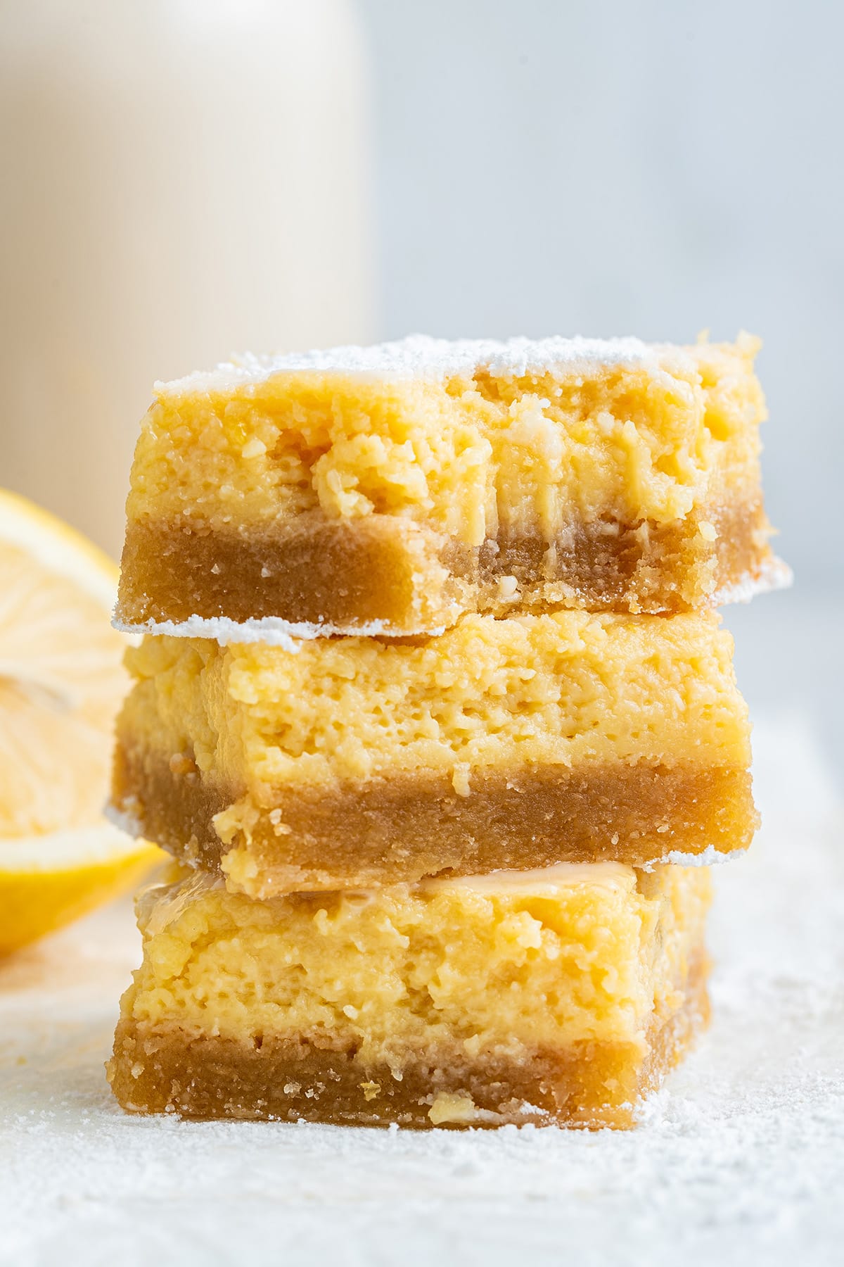 Healthy Lemon Bars (6 Ingredients)