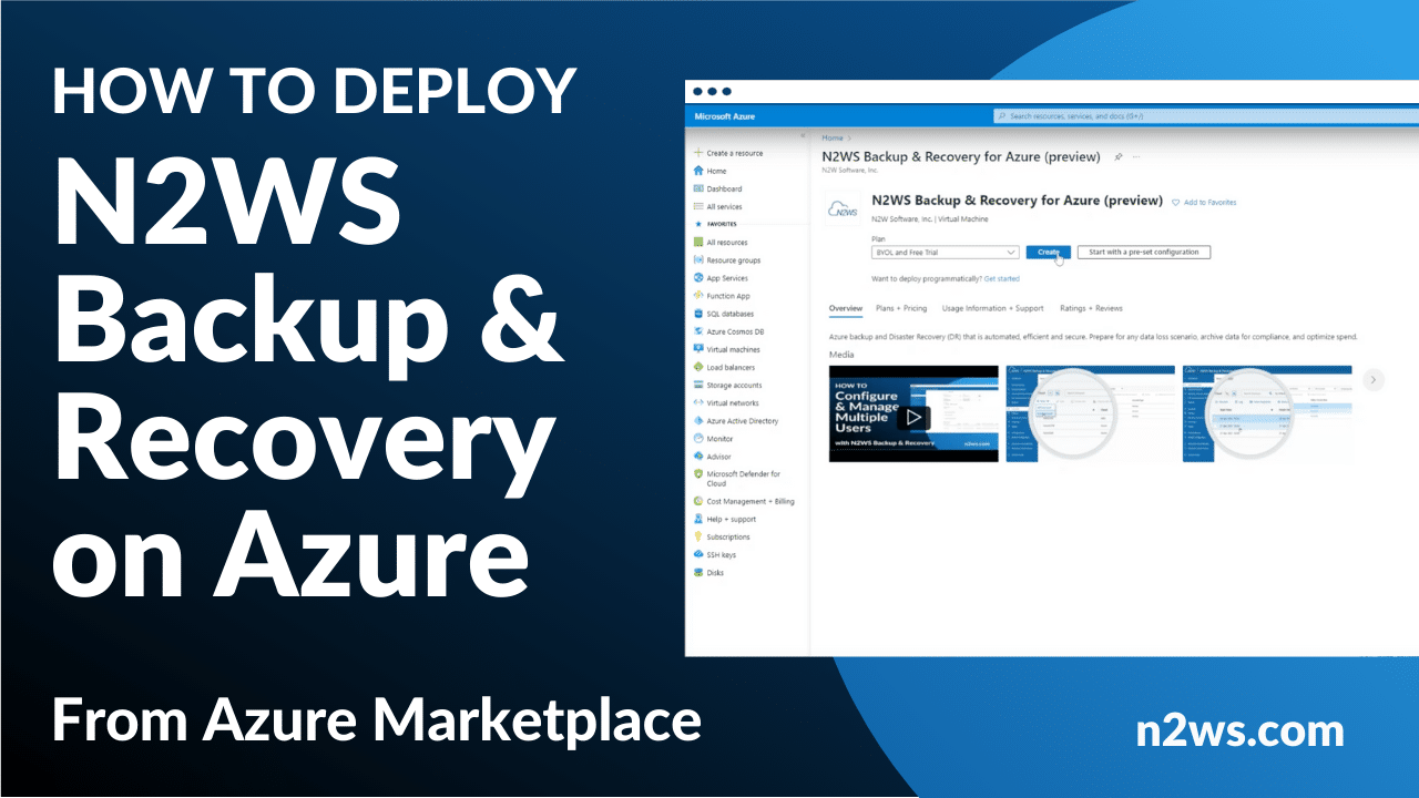 How to deploy N2WS from Azure Market