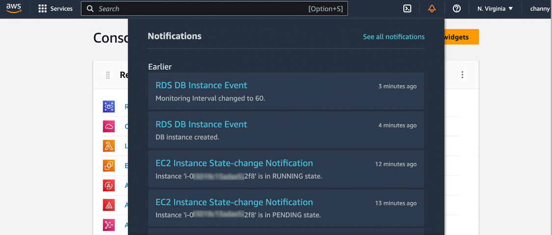New – Set Up Your AWS Notifications in 1 Area