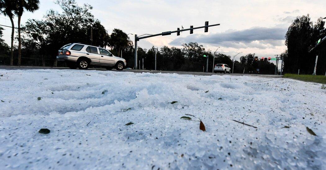 ‘Baseball Size’ Hail Falls in Texas as Storms Whip Across