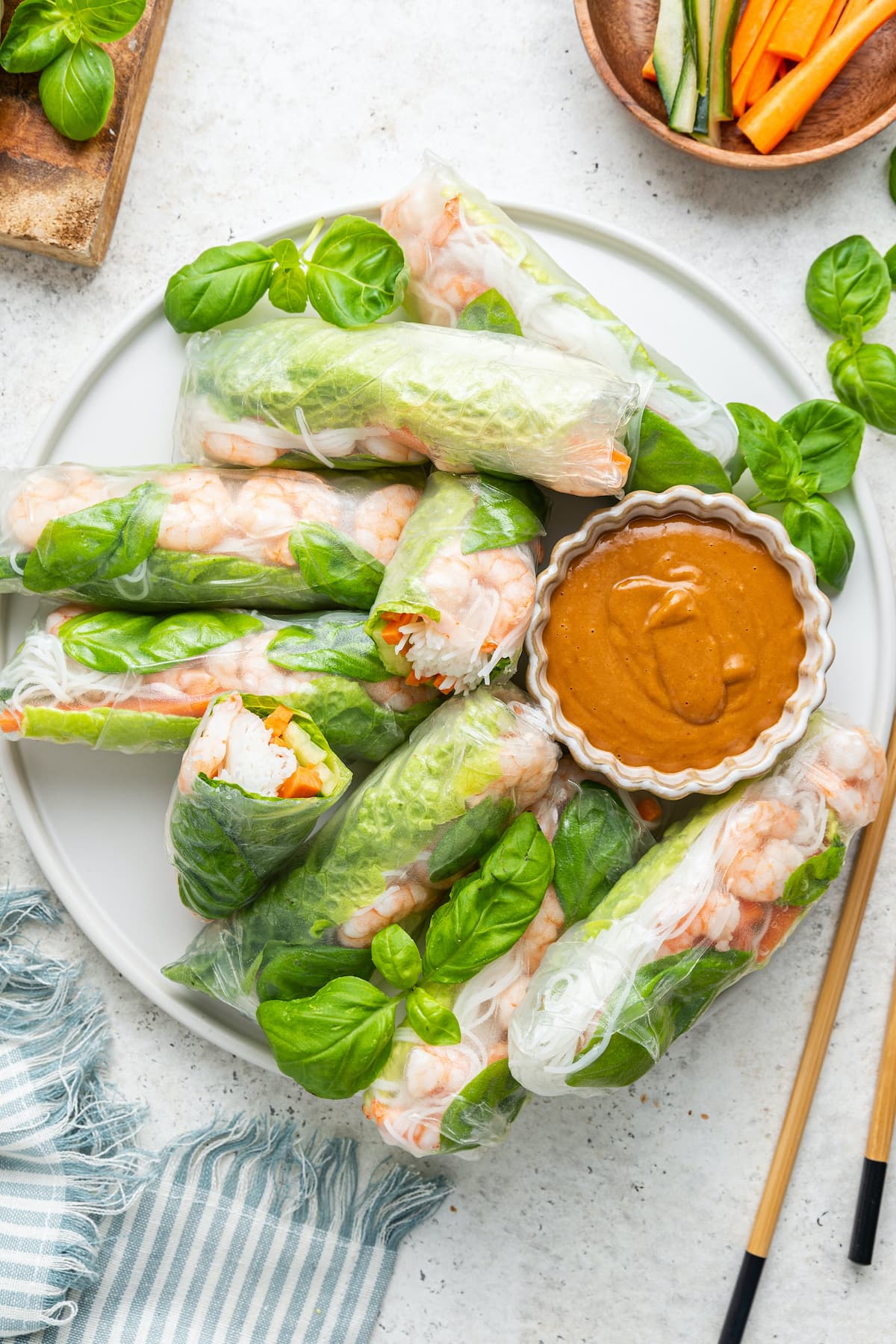 Shrimp Spring Rolls with Peanut Sauce