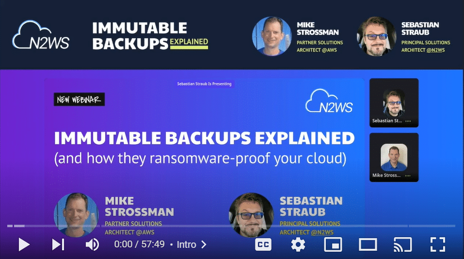 Webinar Replay: Immutable Backups for Ransomware Protection with N2WS and AWS