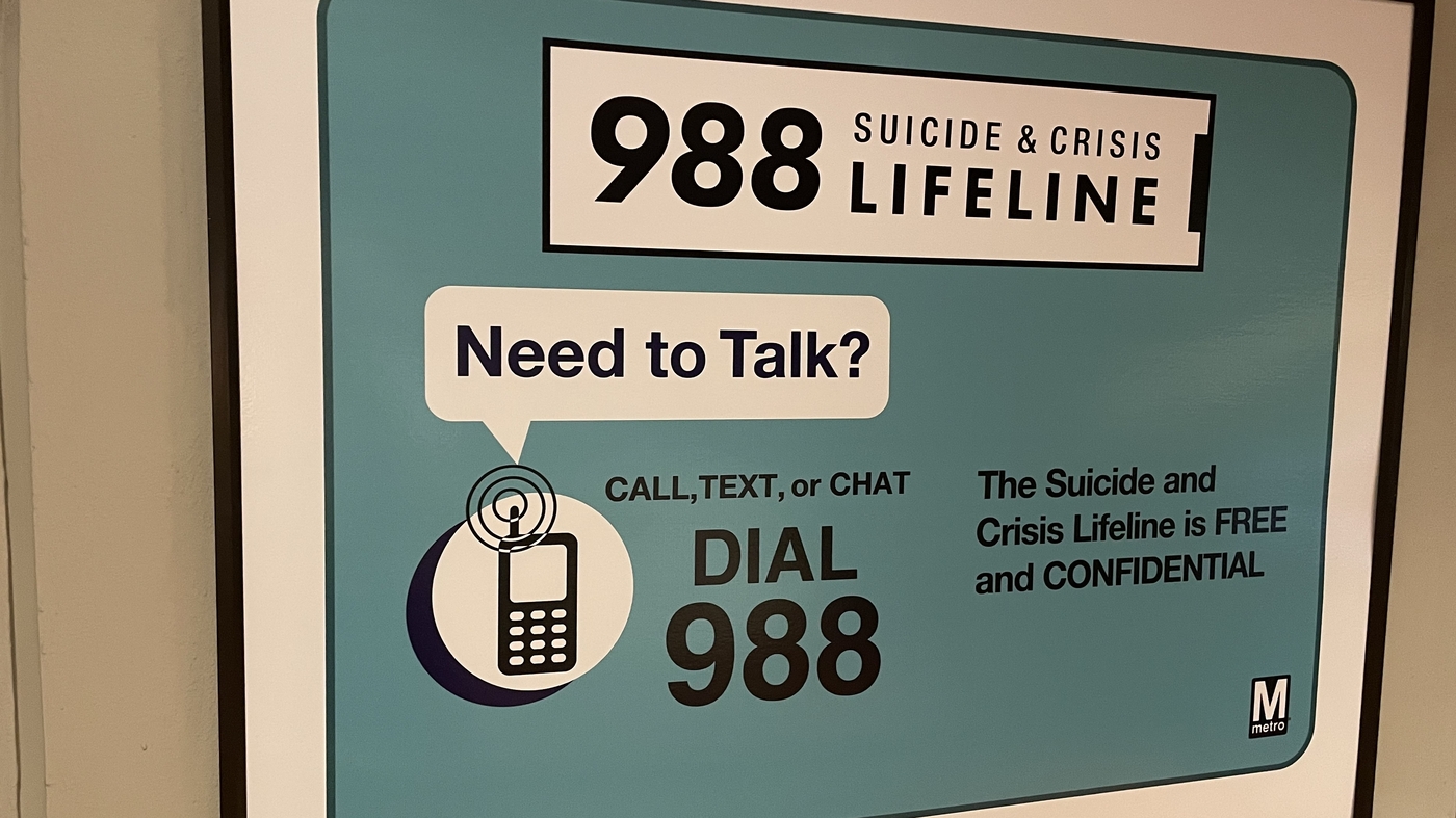 988 mental health lifeline helps 5 million in first year : Shots