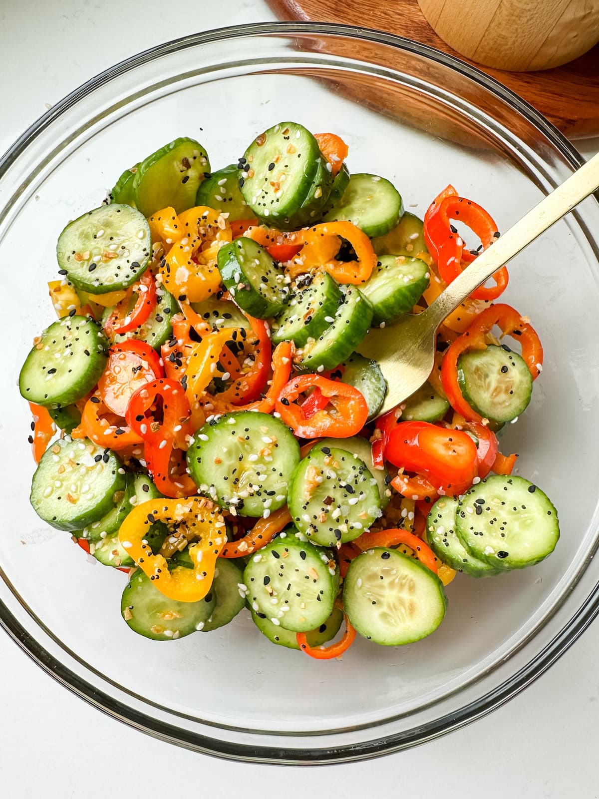 Cucumber and Bell Pepper Salad (Viral TikTok Recipe)