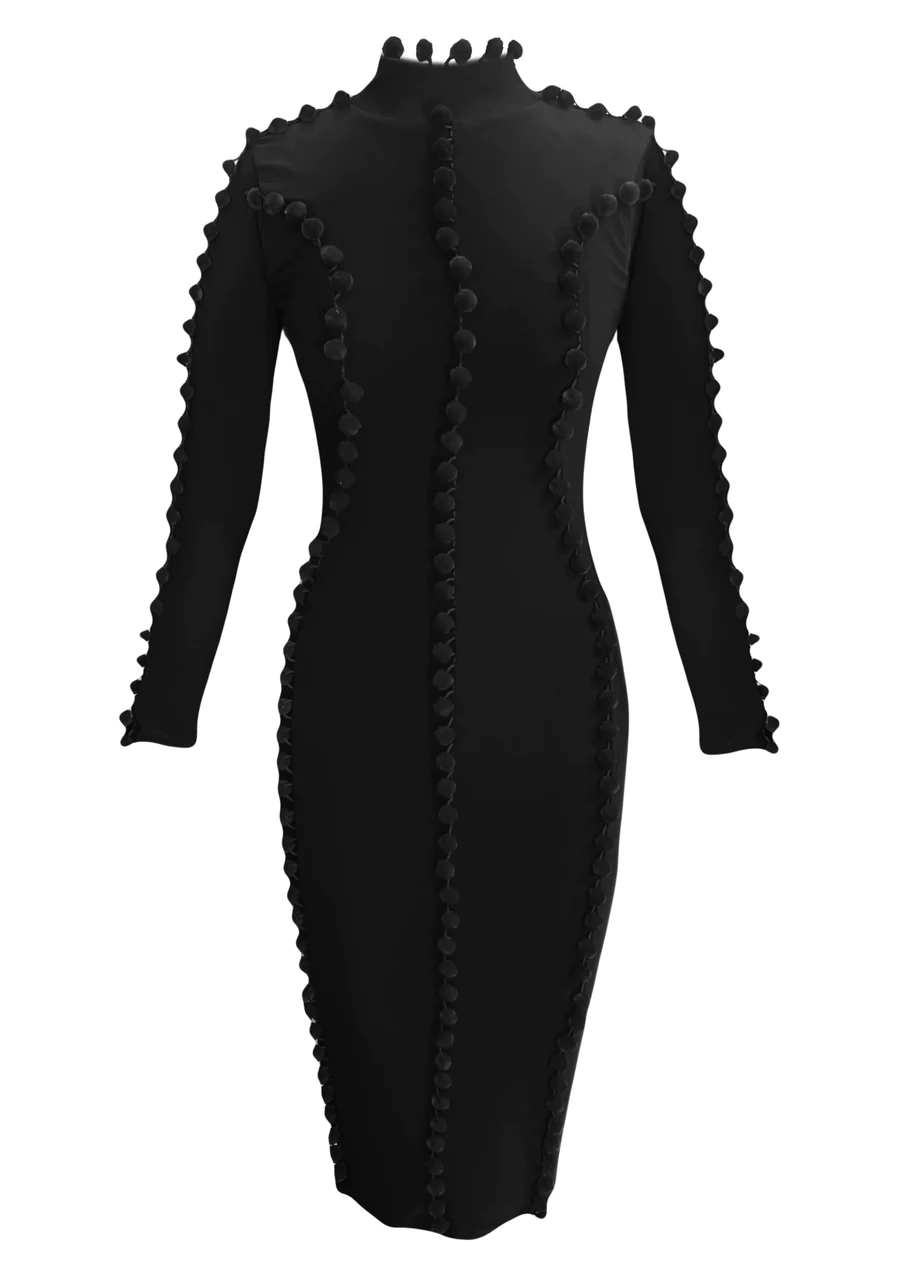 Unveiling the Elegance of the Black Pom Pom Dress