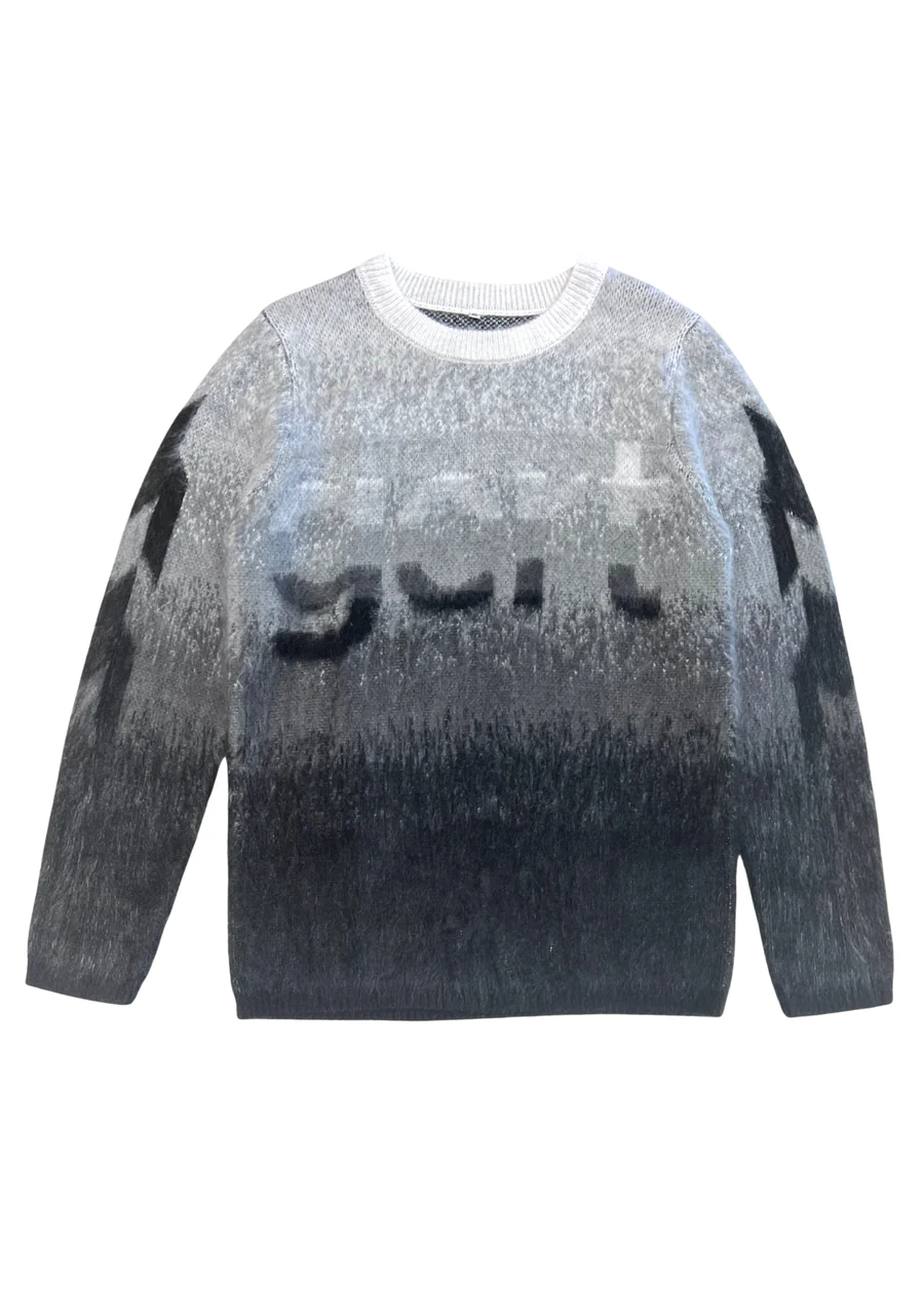 Gradient Chic: Crew Neck Ombre Sweater Collection