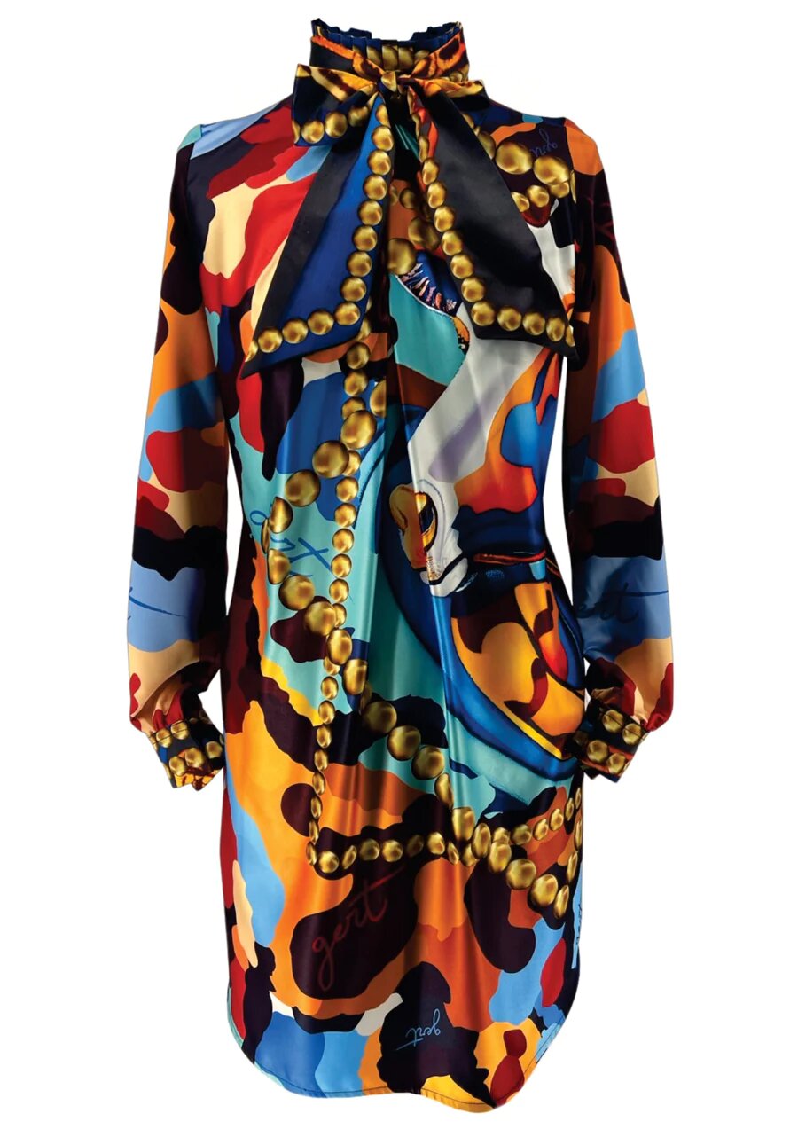 Embrace African Elegance with the Nguni Print Shift Dress