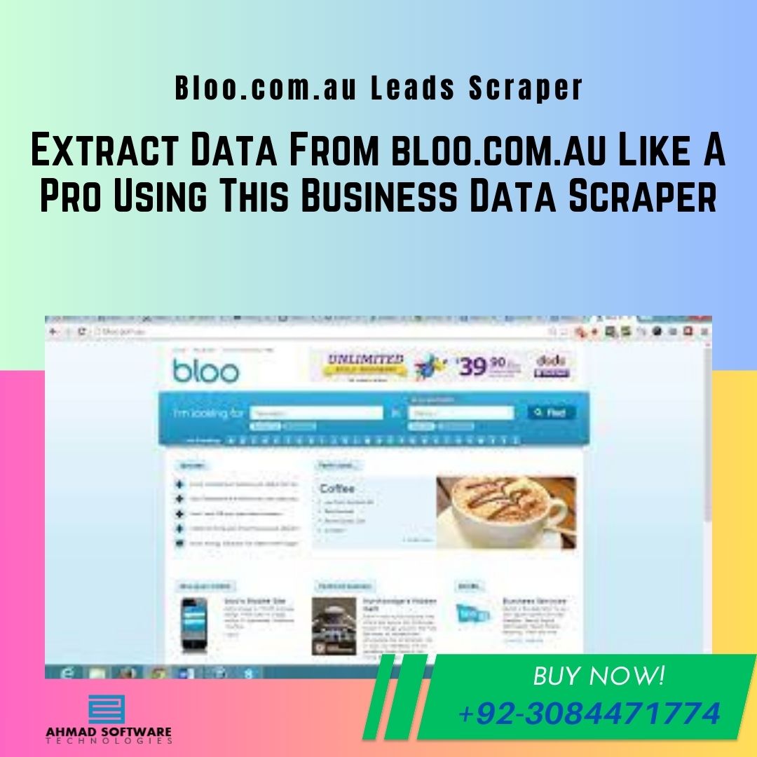 Data Extraction From Bloo.com.au Website