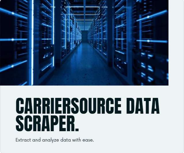 How To Scrape Data From Carriersource.io?