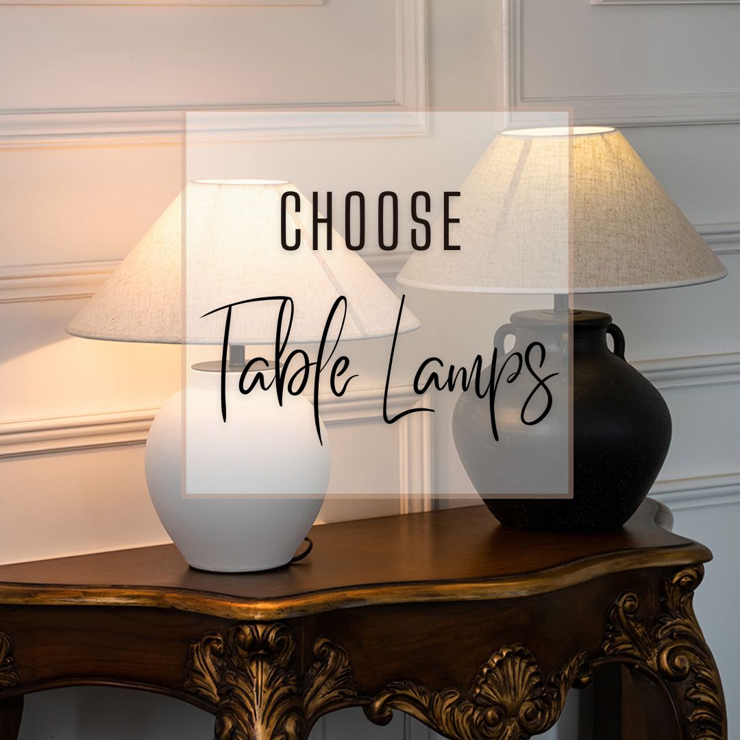 Console Table Decor: Table Lamps to Choose From